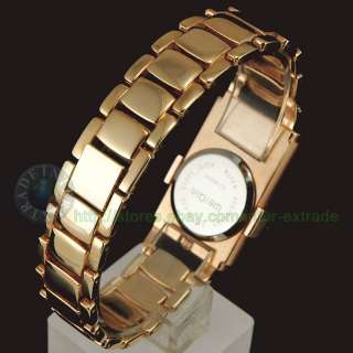 BN Rose gold 2 Crystal Bezels Bracelet Lady Wrist Watch  