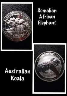 2012 Australian Koala 1oz SIlver coin AND 2012 Somalian Silver African 