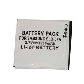 BATTERY+CAR/AC CHARGER FOR SAMSUNG SLB 07A TL220 TL225  