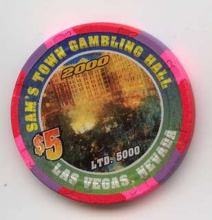   2000 Sams Town NASCAR Richard Petty $5 Casino Chip LTD 5000  