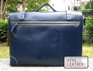 MENS LEATHER Business Work Large Vintage Laptop Satchel Messenger Bag 