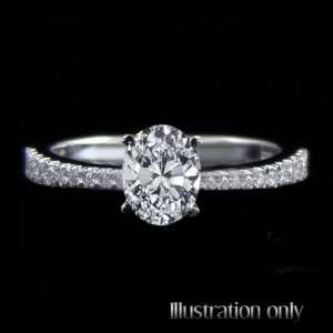 Certified 1.17 Carat D/SI2 Natural Oval Diamond Engagement Ring 14k 