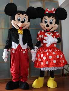 New Mickey and Minnie Mouse Mascot Costume BIG SALE  
