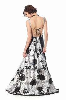 Formal Dress Black and Silver Gown MANY Sizes PO5850  