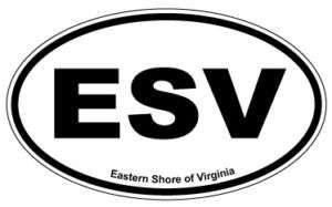 x3 Oval Decal   City   ESV Eastern Shore of Virginia  