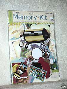 SCRAPBOOK KIT, DIE CUTS, 8 PAGES, TRAVEL THEME  