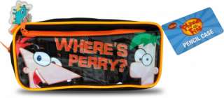 Disney Phineas Ferb Wheres Perry Empty Pencil Case School Stationery 