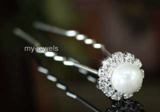 pcs X Wedding Bridal White Faux Pearl Hair Pins P1045  