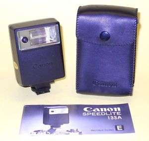 Canon Speedlite 133A Flash in MINT condition with Instr  
