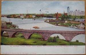 1910 Postcard Stone Arch Bridge, Minneapolis Minnesota  