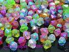 30 Assorted AB Colours Plastic STAR Charms 15mm P080  