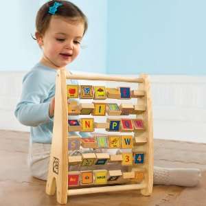  Kids Classic Wood Abacus ALPHABET Toys & Games