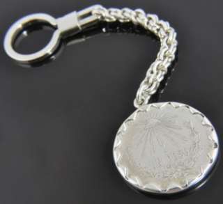 Taxco Sterling Silver 1924 Mexican Peso Dollar Coin Keyring Key Chain 