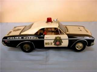 Vintage Tin New Buick Police Car w/ Box Asakusa Toy  