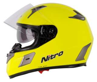 NITRO NSFP MOTORCYCLE FULL FACE CRASH HELMET YELLOW  
