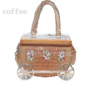 Fashion unique carriage shape handbag/purse*pink color  