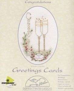 Derwentwater Cross Stitch Card Kit Anniversary Wedding 5060047234382 