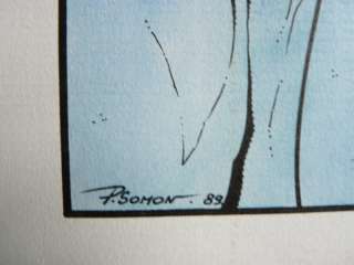   Grande Lithographie Tintin 1989 P. SOMON