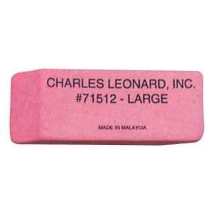  Charles Leonard Inc., Eraser, Rubber, Wedge Shape Pink 