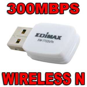 EDIMAX EW 7722UTN LAPTOP USB MINI WIRELESS N ADAPTER  