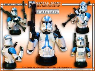   Star Wars Gentle Giant Bust 501ST Deluxe Blue CLONE TROOPER 