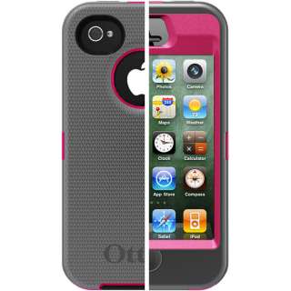 New Otterbox Defender Case Peony Gunmetal Grey Pink for iPhone 4S 4 