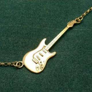 9ct Gold Fender Stratocaster miniature Guitar Pendant Charm and 