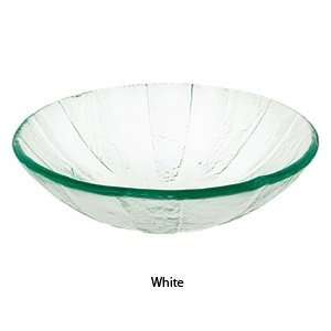 Decolav White Pinwheel Art Glass Vessel Sink 1090 WH