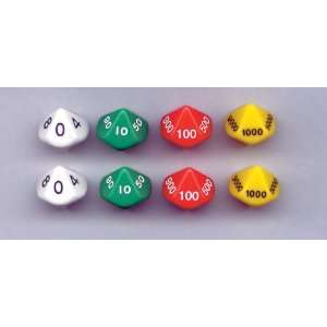  Koplow Games Dice   10 Sided Place Value   2 sets of 4 