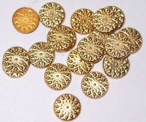 5mm GOLD FLOWER STUD iron on bead stones GEM APPLIQUE  