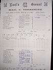 1947 MCC v Yorkshire at Lords Ground – Scorecard COMPT
