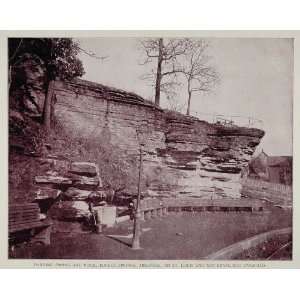 1893 Print Harding Spring Rock Eureka Arkansas Water   Original 