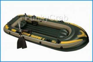 Intex Seahawk 400 Inflatable 4 Man Boat / Dinghy Set  