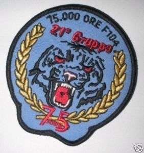 PATCH RARA F 104 STARFIGHTER 21° GRUPPO TIGER 75000 ORE  