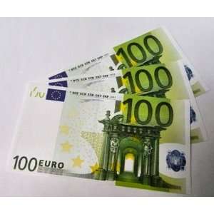 Stück 100er Euro Ersatz Schein 125%, einseitig, Spielgeld  