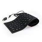BLACK USB/PS/2 FLEXIBLE WATERPROOF SILICON RUBBER KEYBOARD PC COMPUTER 