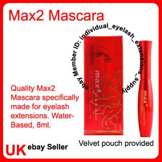   EYELASH EXTENSIONS QUALITY WATERBASED MASCARA MAX2 MAX 2 GOLD 8ML