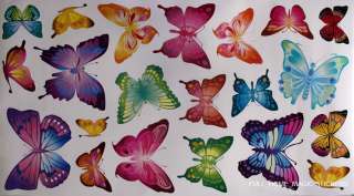 21 Colourful Butterflies Wall Art Stickers Wall Decals  