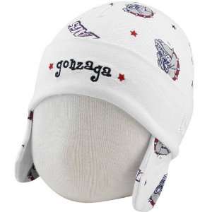   Gonzaga Bulldogs Infant White Ski Knit Baby Beanie