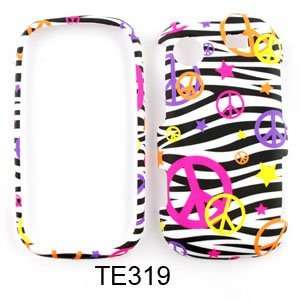FOR SAMSUNG MESSAGER TOUCH COLORFUL PEACE SIGN BLACK ZEBRA CASE COVER 