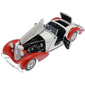  1935 Audi 225 Front Roadster Diecast Model Car in Red 
