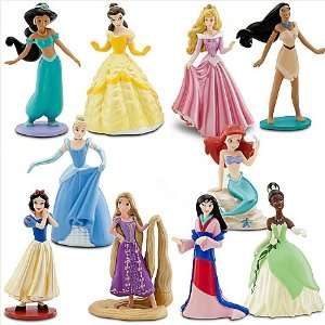  Deluxe Disney Princess Figurine Playset (10 Pc.) Including 