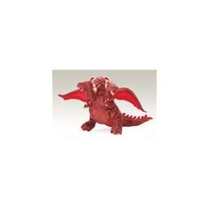   , Red Three Headed Dragon Hand Puppet   By Folkmanis