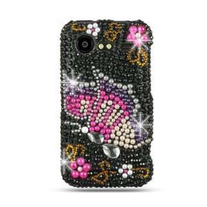  BUTTERFLY Bling Bling Diamonds Desing Faceplate Cover Case for HTC 