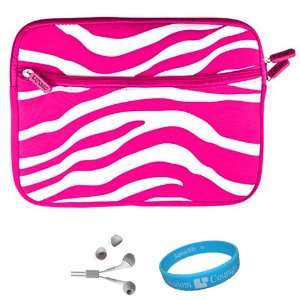  Pink Zebra Print Neoprene Sleeve Carrying Case Cover for 