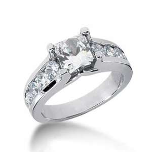  Princess Cut Diamond Engagement Ring in 18K Yellow Gold 