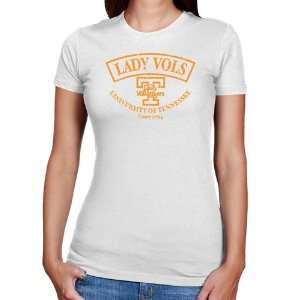 NCAA Tennessee Lady Vols Ladies White Heritage Slim Fit T 