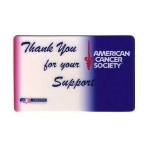  Collectible Phone Card American Cancer Society Thank You 