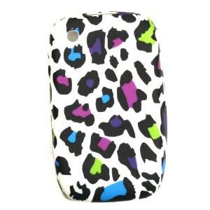  White with Colorful Leopard Spots Soft Skin Gel Cover Case 