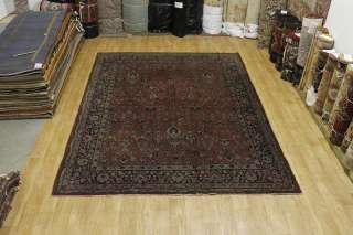   Old Antique 9x12 Sarouk Turkish Persian Oriental Area Rug Wool Carpet